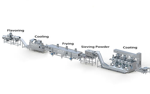 Automatische Peanut Coating & Frying Productie Lijn