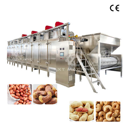 Goede prijs. 300 kg/uur-2000 kg/uur Volledig automatische PLC-besturing Continuous Nuts Roaster Machine met roestvrijstalen constructie online