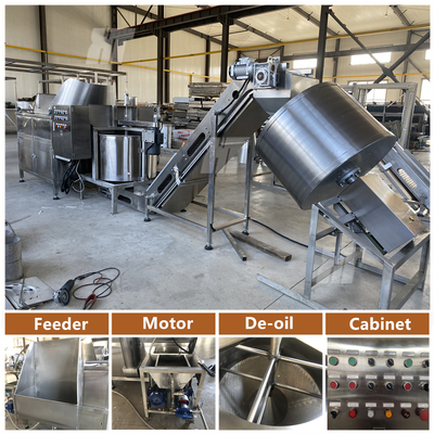 Goede prijs. SUS304 Pinda Frituurmachine Automatische Batch Frituurmachine De Oiling Machine online