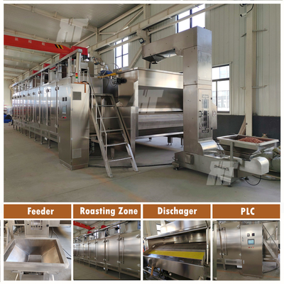 Automatische rooster voor noten Continuous Nuts Roaster Oven Rooster System