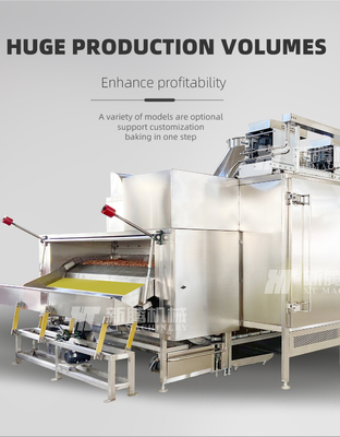 Goede prijs. Voedselveiligheid Continuous Nuts Roaster Nuts Bakoven 2000kg/h online