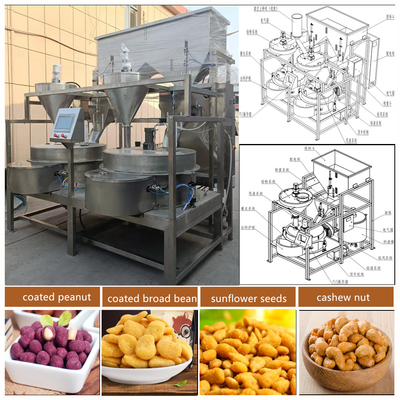 Automatische pinda-coatingmachine met PLC-besturingssysteem