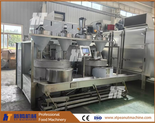 Precise Automatic Peanut Coating Machine Temperatuurcontrole Peanut Burger Machine
