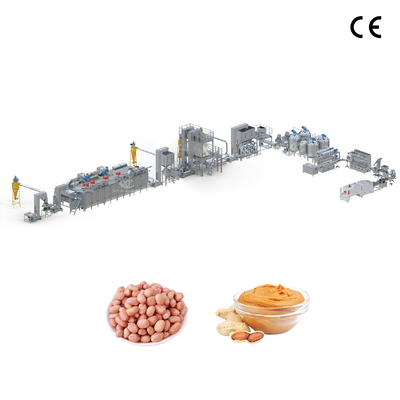 2000 kg/u High Efficiency Fully Automatic Peanut Butter Production Line Adopts PLC Program Control And Easy Operate