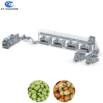 Volledig automatische 500-1000 kg/uur pindakaascoatingsmachine met PLC-besturing en 304 roestvrij staal voor levensmiddelen