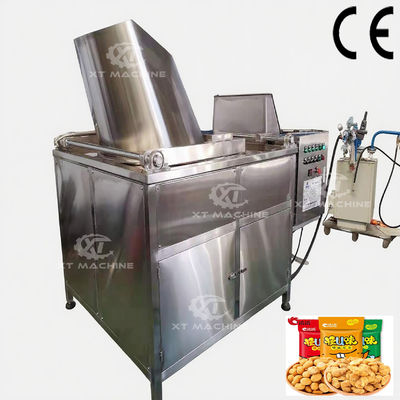 Roestvrijstalen Pindafriteuse met Temperatuurregeling en 300 kg/u Capaciteit Batch Friteuse