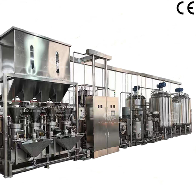 Volledig automatische 304 roestvrij staal pindakaas maken machine pindakaas productielijn pindakaas slijpmachine