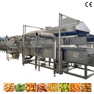 Goede prijs. Roestvrijstalen continue cornflakes, noten en pinda's frituurmachine met grote capaciteit en CE-certificering online