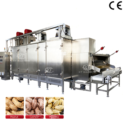 Goede prijs. Continue Noten Rooster Machine 500kg/u PLC Besturing Roestvrij Staal online