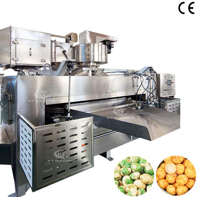 Goede prijs. Machine voor het branden van pinda's met een deklaag van wasabi, zee-kool, barbecue met een productie van 100 kg/h, springende brandermachine voor pinda's en anacards online