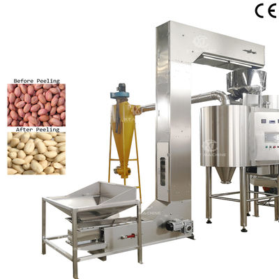 Goede prijs. De Aardnoot Blancheermachine van Voedselkwaliteit met een Capaciteit van 500 kg/u Hoge Blancheersnelheid Hazelnoot Schilmachine online