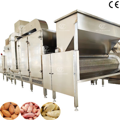 Goede prijs. 300 kg/uur-500 kg/uur Multifunktioneel Continuous Nuts Roasting Machine Cashew nut Roaster met PLC-besturing voor bakken online