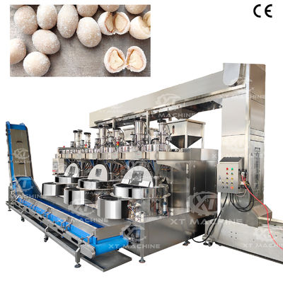 Aangepaste krokante visvel pinda's coating pan machine turnkey project voor snacks verwerking