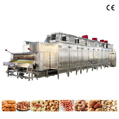 1000kg/u PLC-besturing SS304 Notenroosteroven Commerciële Bakoven Geschikt voor Voedselverwerkingsfabrieken