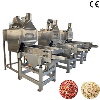 PLC-gecontroleerde Split Peanuts Blanching Machine met 800-1000kg/h Capaciteit voor Notenhakken/Notenboterverwerkingslijn