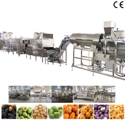 Goede prijs. Volautomatische industriële productielijn voor het coaten en frituren van pinda's met roestvrijstalen 304 notenfrituurapparatuur online