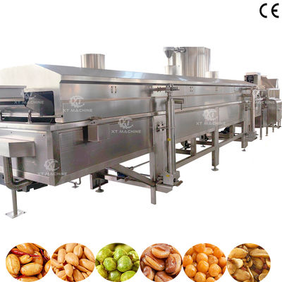 Goede prijs. SUS304 500 ‰ 1000 kg/h Automatische continue Japanse bonen frituurmachine voor de verwerking van noten snack voedsel online
