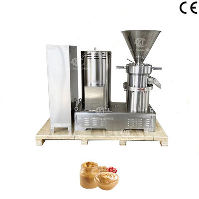 Kleine schaal 100-200 kg/uur notenboter malmachine Industriële colloïde molen met elektrische verwarming voor notenverwerkingsinstallaties