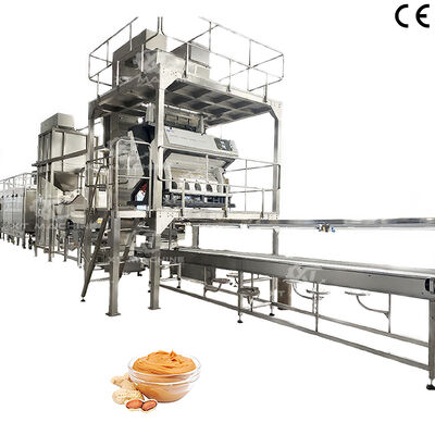 Goede prijs. Volledig geautomatiseerde productielijn voor pindakaas-amandelboter met PLC-besturing, capaciteit van 2000 kg/u online