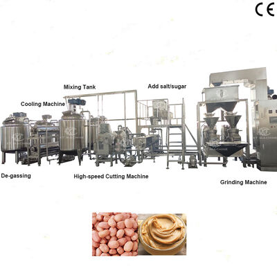 Goede prijs. 500kg/u-2000kg/u Productielijn voor pindakaas/cashewnotenboter/pistachenotenboter met SS304 Materiaal Notenboter Verwerkingsapparatuur online