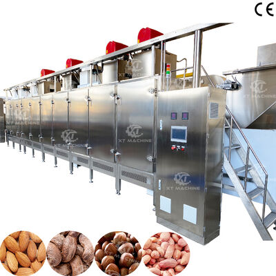 Food Grade 304 Stainless Steel Continuous Belt Nut Roaster 2000kg/h