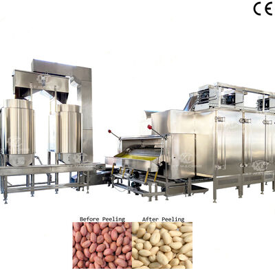 Goede prijs. 500~1000 kg/uur Roasted Peanut Blanching Machine van roestvrij staal van levensmiddelenkwaliteit online