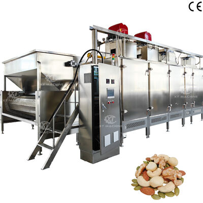 Goede prijs. 220V/380V PLC Besturing Kleine Noten Rooster Machine Pinda Hazelnoot Bakmachine met 300kg/u-500kg/u voor Voedselverwerking online