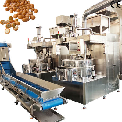 Goede prijs. 500 kg/h-1000 kg/h Automatische Noot Coating Machine Bedekte Pindakaasmachine met PLC-besturingssysteem voor Snack Food Factory online