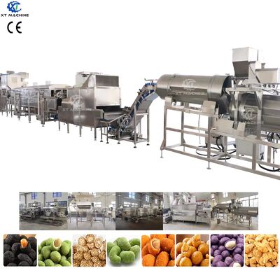 Stainless Steel Peanut Frying Machine with 500-1000kg/h Capacity and Intelligent Temperature Control for Frying Coated Peanut Processing Line