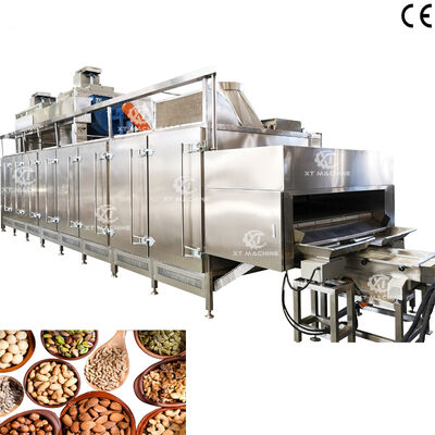 Volledig automatische roostermachine voor noten Roostermachine voor pistachen met PLC-intelligente besturing voor verstelbare roostersecties