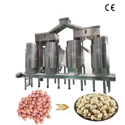 Grote capaciteit 1000-1200 kg/uur 304SUS Pistache-blancheermachine met een blancheerpercentage van 98%