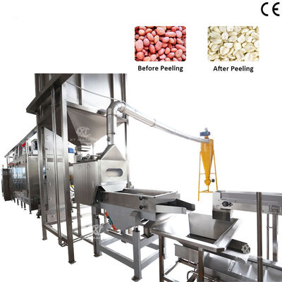 Goede prijs. Split Peanut Kernel Blanching Machine Productielijn voor het roosteren en blanchen van pinda's met hoge precisie online