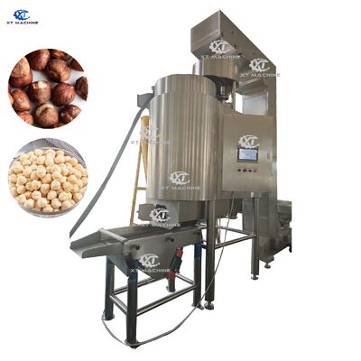 Goede prijs. 500-600 kg/u High Output Peanut/Pistachio/Hazelnut Blanching Machine met PLC-besturing en SUS304 materiaal online