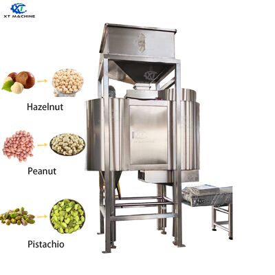 Goede prijs. Hoge efficiëntie 500-1000 kg/uur Warmlucht Pinda/Hazelnoot/Pistachio Blanching Machine met 98% peeling rate online