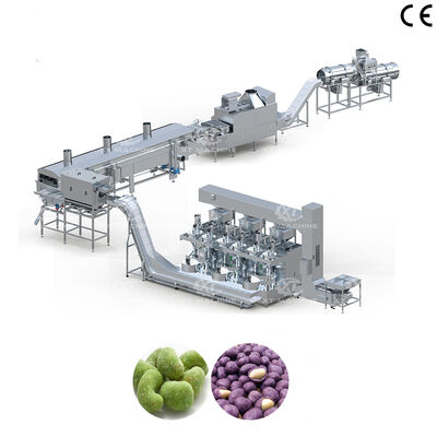 Volledig automatische gebak met bekleed aardbeienverwerkingsinstallatie Cashew Nuts Amandel gebak productielijn