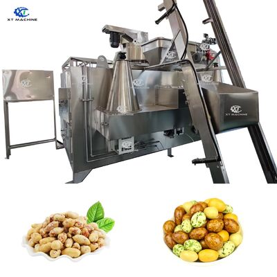 Goede prijs. 304 roostermachine van roestvrij staal met gas/olie met een capaciteit van 100 kg/uur voor gecoate noten/pinda's/cashew's/amandelen/hazelnoten online