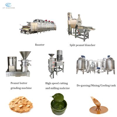 Goede prijs. Volledig geautomatiseerde pindakaas productielijn met SUS304 roaster blancher grinder van roestvrij staal online