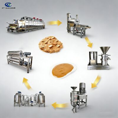Goede prijs. Automatische productielijn voor pindakaas/amandelpasta/cachewjam 200-5000 kg/uur Roaster/split blanching machine/meulmachine online