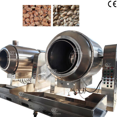 Hoge efficiëntie 70 kg/partij Roer Fry Wok Sugar Coating and Heating Machine voor notenverwerkende fabrieken