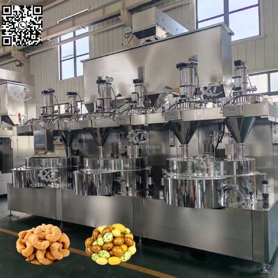 Goede prijs. PLC-gestuurde SUS304 automatische coatingmachine voor het maken van tuinbonen/rozenpinda's/kokosnootcashew met een capaciteit van 300-400 kg/u online