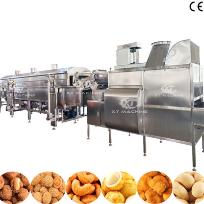 Goede prijs. Volautomatische SUS304 Pinda Coating en Frituur Productielijn met 500-1000kg/u Voor Notenverwerkingsfabrieken online