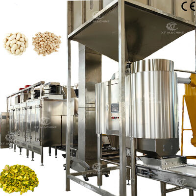 Goede prijs. Commerciële 1000kg/u-2000kg/u Pinda/Hazelnoot/Pistache Rooster- en Blancheerproductielijn Roestvrij Staal 304 Constructie online