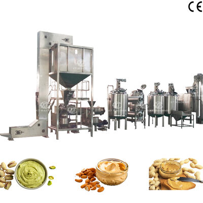Goede prijs. Afgassingsfunctie Productielijn voor knapperige pindakaas/cashewnootboter met een capaciteit van 1000-1200 kg/uur online