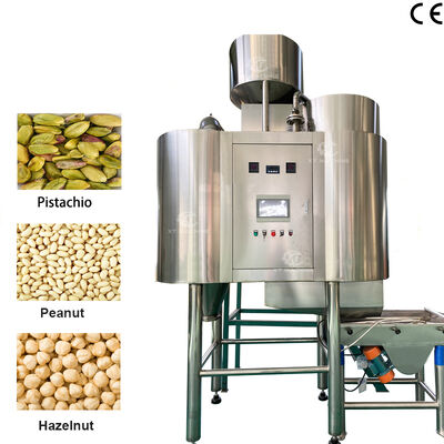 Goede prijs. Volledig automatische 500-1000 kg/u Voeding en ontlading Gehele kern Air Peanut Blanching Machine Voor notenverwerkende fabrieken online
