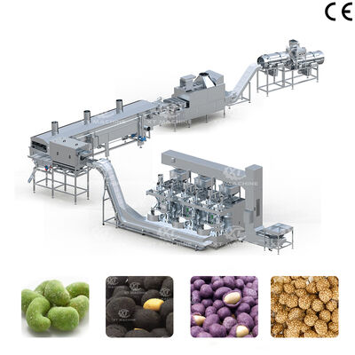 Goede prijs. Volledig automatische bakplaat met gecoate grondnotenverwerkingsinstallatie Cashew noten Amandel bakproductielijn online