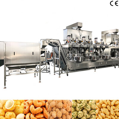 Goede prijs. SUS304 Hoge kwaliteit automatische deeg gecoate notensnacks die machine maken Gecoate pindaburger die machine maakt voor de verwerking van snacks online