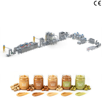 Machine voor het maken van pindakaas met een hoge capaciteit Productielijn voor boter van mandelen, cashewnoten en noten met een verwerkingsinstallatie van 1000 kg/h tot 2000 kg/h