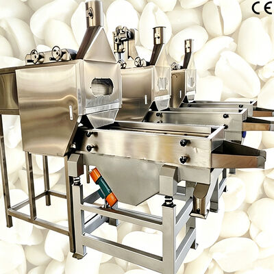 Machine voor het bleken van cacahoeëtegranen, met een nauwkeurig apparaat voor het snijden en bleken van cacahoeët