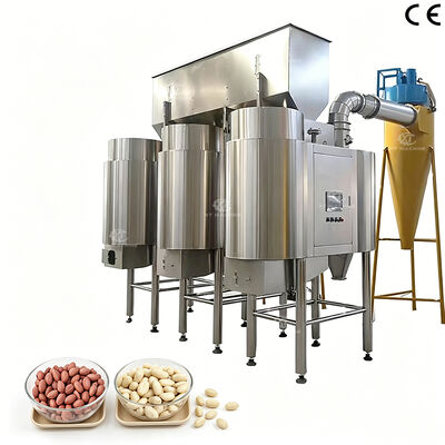 Goede prijs. Volautomatische pinda-hazelnootblancheermachine met hoge blancheersnelheid Pneumatische dunschiller met roestvrij staal 304 Food Grade online