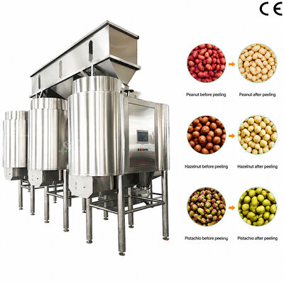 Industrieel gehalte hazelnoot schilmachine aanpasbare lucht pindakaas blantmachine met CE-certificering